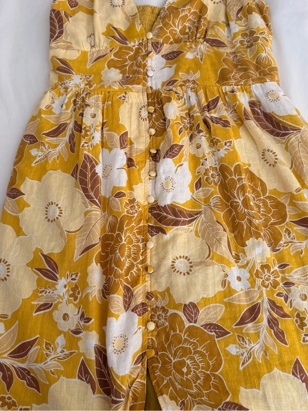 Abercrombie & Fitch Yellow Floral Maxi Sundress